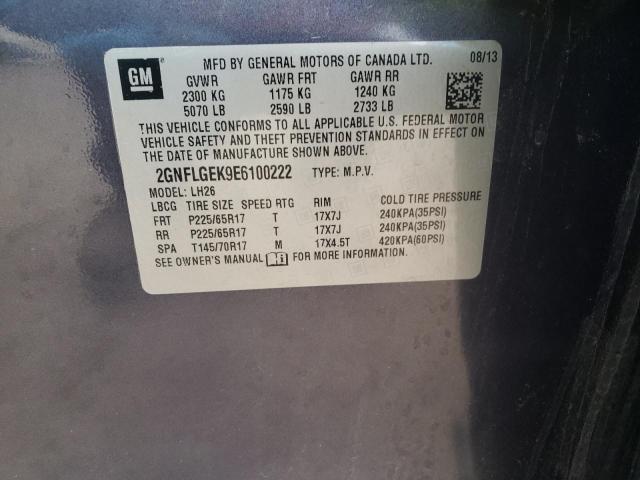 Photo 14 from auction – 2014 CHEVROLET EQUINOX LT with VIN 2GNFLGEK9E6100222