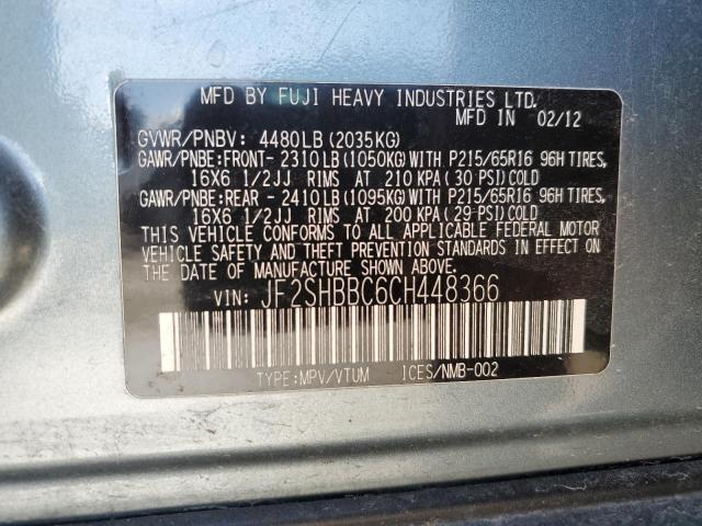 Photo 14 from auction – 2012 SUBARU FORESTER 2 with VIN JF2SHBBC6CH448366