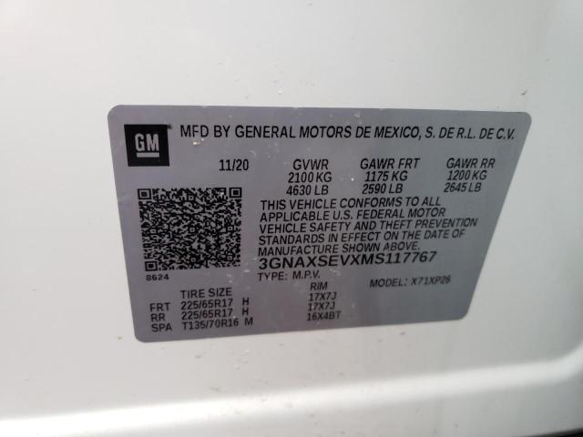 Photo 14 from auction – 2021 CHEVROLET EQUINOX LS with VIN 3GNAXSEVXMS117767