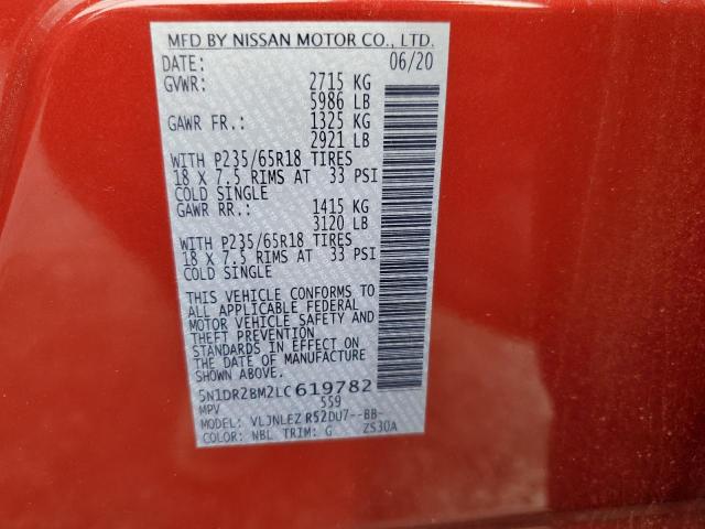 Photo 14 from auction – 2020 NISSAN PATHFINDER with VIN 5N1DR2BM2LC619782