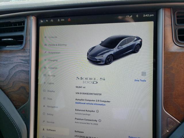 Photo 9 from auction – 2019 TESLA MODEL S with VIN 5YJSA1E23KF305731