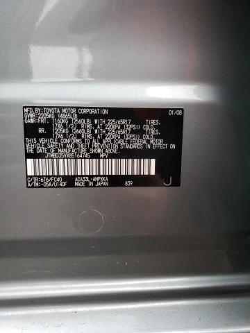 Photo 14 from auction – 2008 TOYOTA RAV4 with VIN JTMBD35VX85164745