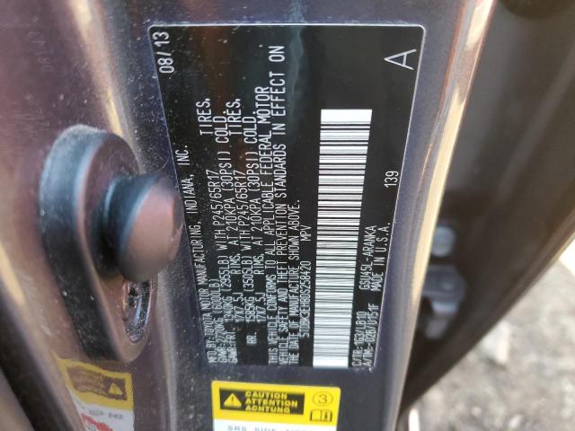 Photo 14 from auction – 2013 TOYOTA HIGHLANDER with VIN 5TDBK3EH8DS258420