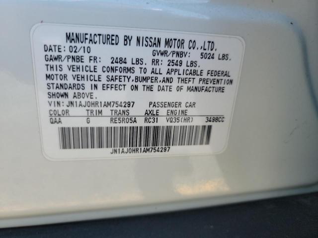 Photo 10 from auction – 2010 INFINITI EX35 BASE with VIN JN1AJ0HR1AM754297