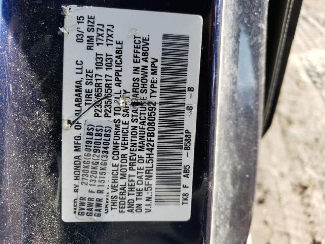 Photo 14 from auction – 2015 HONDA ODYSSEY EX with VIN 5FNRL5H42FB080592