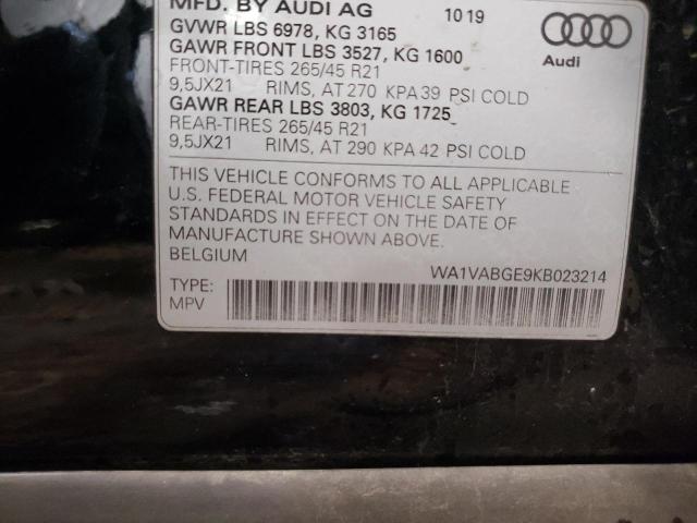 Photo 14 from auction – 2019 AUDI E-TRON PRE with VIN WA1VABGE9KB023214