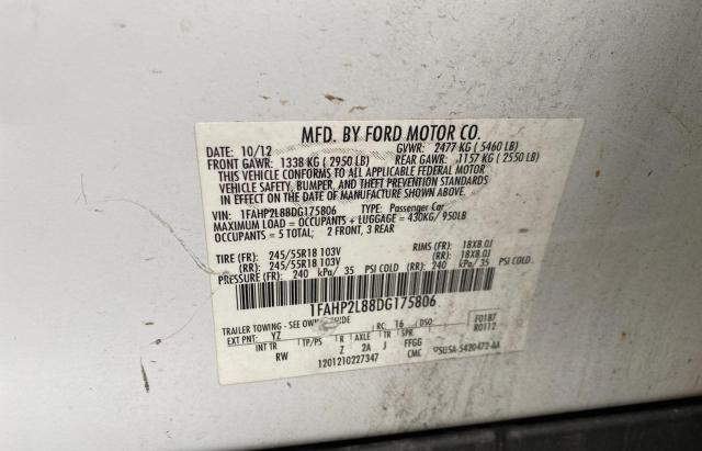 Photo 10 from auction – 2013 FORD TAURUS POL with VIN 1FAHP2L88DG175806