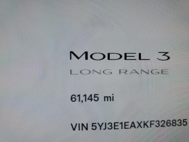 Photo 9 from auction – 2019 TESLA MODEL 3 with VIN 5YJ3E1EAXKF326835