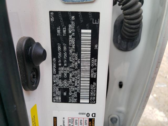 Photo 14 from auction – 2018 TOYOTA 4RUNNER SR with VIN JTEBU5JR6J5581091