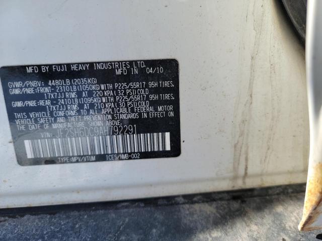 Photo 10 from auction – 2010 SUBARU FORESTER 2 with VIN JF2SH6DC9AH792291