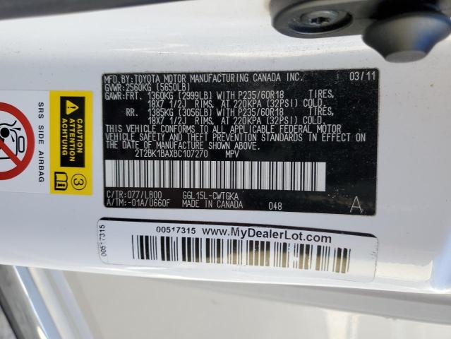 Photo 14 from auction – 2011 LEXUS RX 350 with VIN 2T2BK1BAXBC107270