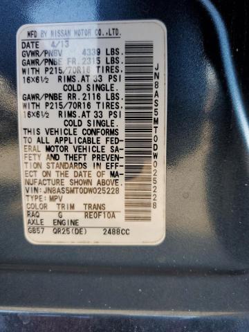 Photo 14 from auction – 2013 NISSAN ROGUE S with VIN JN8AS5MT0DW025228