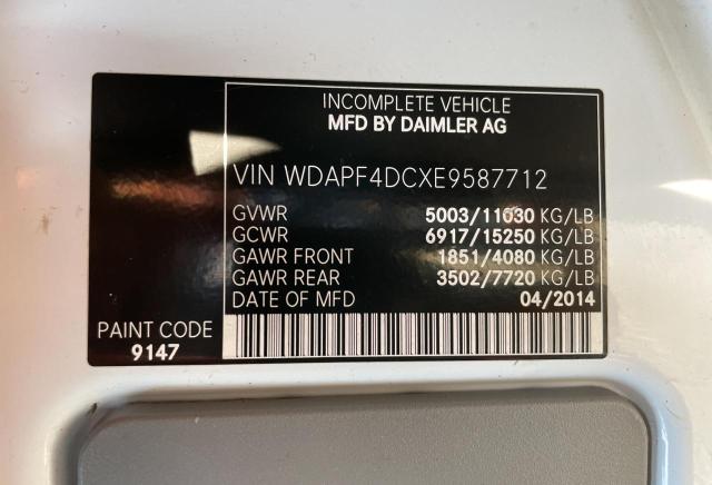 Photo 10 from auction – 2014 MERCEDES-BENZ SPRINTER 3 with VIN WDAPF4DCXE9587712