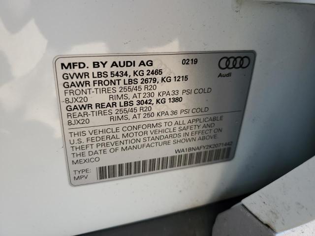 Photo 14 from auction – 2019 AUDI Q5 PREMIUM with VIN WA1BNAFY2K2071442