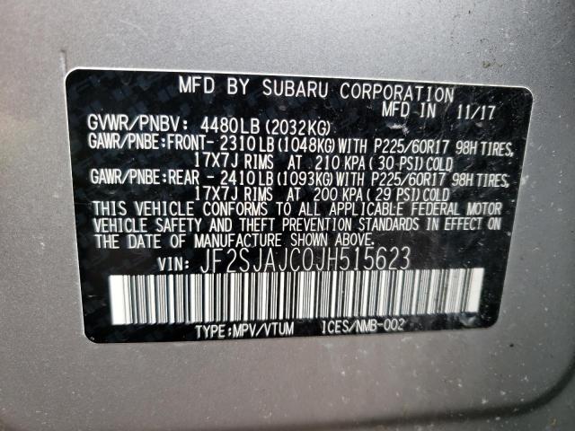 Photo 14 from auction – 2018 SUBARU FORESTER 2 with VIN JF2SJAJC0JH515623