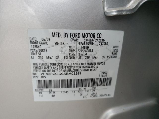 Photo 14 from auction – 2010 FORD EDGE SEL with VIN 2FMDK3JC9ABA03299