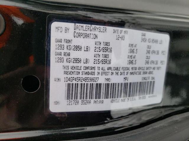 Photo 14 from auction – 2004 DODGE CARAVAN SX with VIN 1D4GP45R24B590627