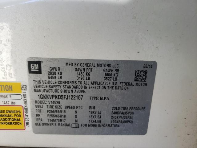 Photo 14 from auction – 2015 GMC ACADIA SLE with VIN 1GKKVPKD5FJ122167