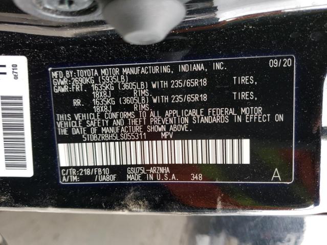 Photo 14 from auction – 2020 TOYOTA HIGHLANDER with VIN 5TDBZRBH5LS055311