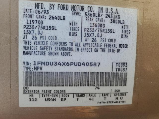 Foto 14 de la subasta – 1993 FORD EXPLORER con VIN 1FMDU34X6PUD40587