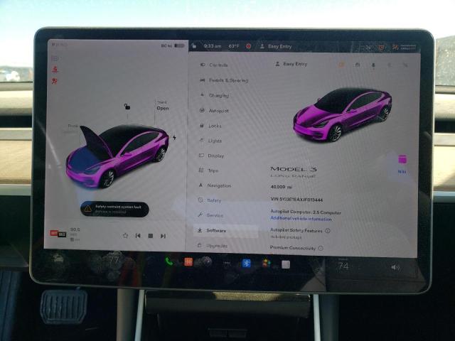Photo 9 from auction – 2018 TESLA MODEL 3 with VIN 5YJ3E1EAXJF013444
