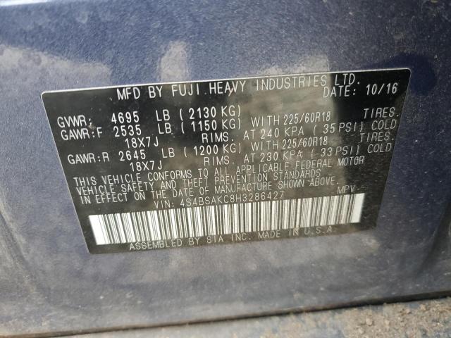 Photo 14 from auction – 2017 SUBARU OUTBACK 2. with VIN 4S4BSAKC8H3286427