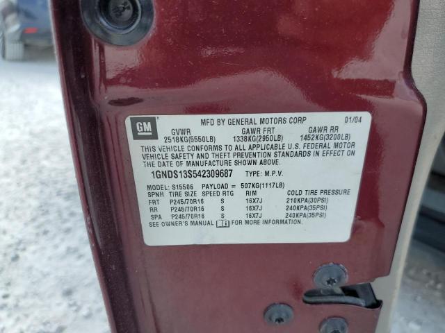 Photo 14 from auction – 2004 CHEVROLET TRAILBLAZE with VIN 1GNDS13S542309687