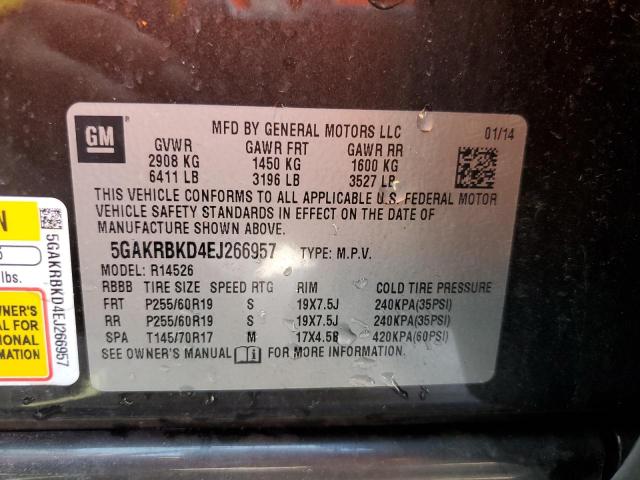 Photo 14 from auction – 2014 BUICK ENCLAVE with VIN 5GAKRBKD4EJ266957
