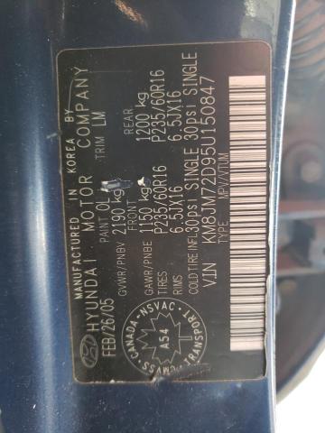 Photo 14 from auction – 2005 HYUNDAI TUCSON GL with VIN KM8JM72D95U150847