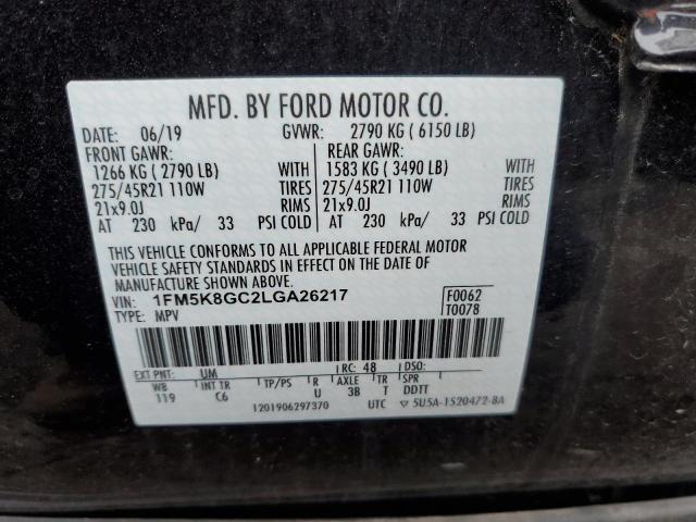 Photo 14 from auction – 2020 FORD EXPLORER S with VIN 1FM5K8GC2LGA26217