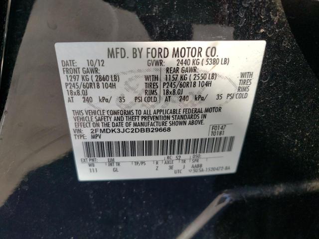 Photo 14 from auction – 2013 FORD EDGE SEL with VIN 2FMDK3JC2DBB29668