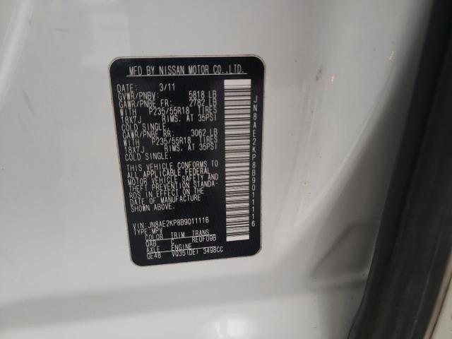 Photo 14 from auction – 2011 NISSAN QUEST S with VIN JN8AE2KP8B9011116