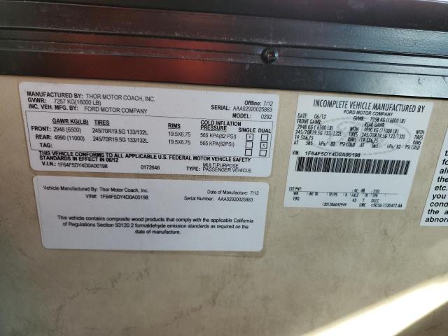 Photo 10 from auction – 2013 FORD F53 with VIN 1F64F5DY4D0A00198