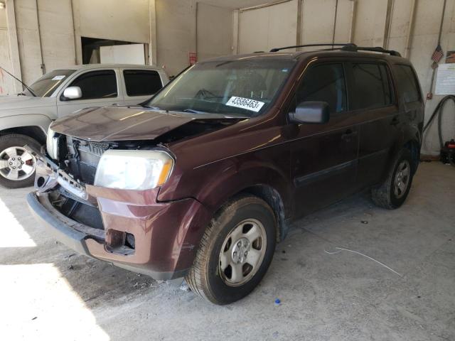 HONDA PILOT LX 2011 with VIN 5FNYF3H27BB015477 - Photo from auction