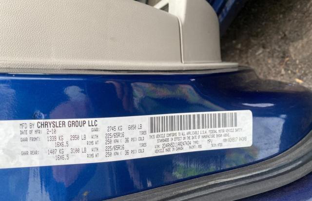 Photo 10 from auction – 2010 DODGE GRAND CARA with VIN 2D4RN5D11AR247434