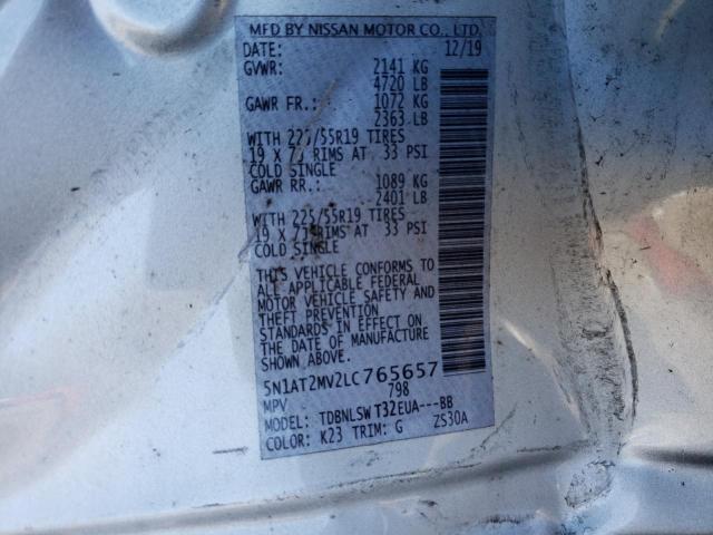 Photo 14 from auction – 2020 NISSAN ROGUE S with VIN 5N1AT2MV2LC765657