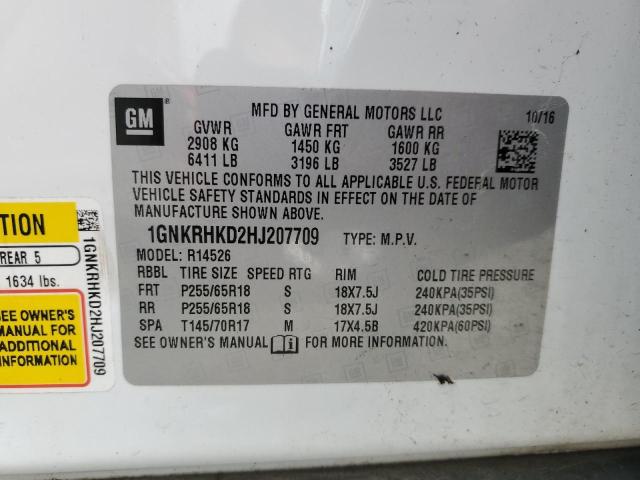 Photo 14 from auction – 2017 CHEVROLET TRAVERSE L with VIN 1GNKRHKD2HJ207709