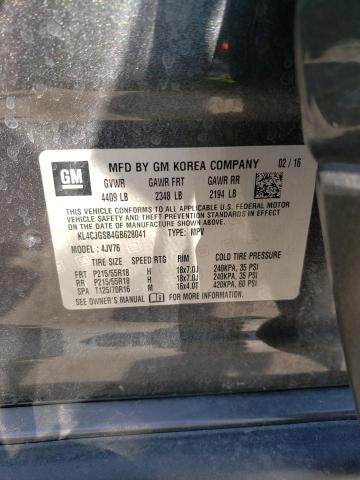 Photo 14 from auction – 2016 BUICK ENCORE with VIN KL4CJGSB4GB628041