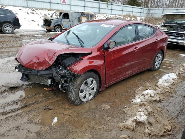 HYUNDAI ELANTRA SE 2016 with VIN 5NPDH4AE4GH782862 - Photo from auction