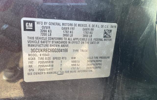 Photo 10 from auction – 2016 CHEVROLET SILVERADO with VIN 3GCUKREC6GG304166