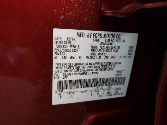 Photo 14 from auction – 2015 LINCOLN MKX with VIN 2LMDJ8JK9FBL31292