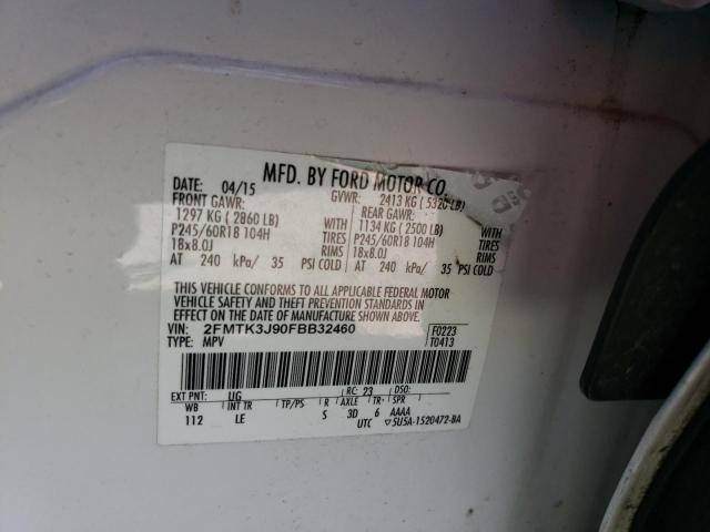 Photo 14 from auction – 2015 FORD EDGE SEL with VIN 2FMTK3J90FBB32460