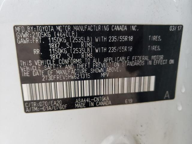 Photo 14 from auction – 2017 TOYOTA RAV4 LIMIT with VIN 2T3DFREV5HW621315