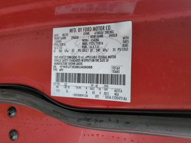 Photo 14 from auction – 2006 FORD EXPLORER X with VIN 1FMEU73E86UA06068