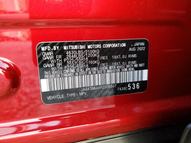 Photo 14 from auction – 2023 MITSUBISHI ECLIPSE CR with VIN JA4ATWAAXPZ006507