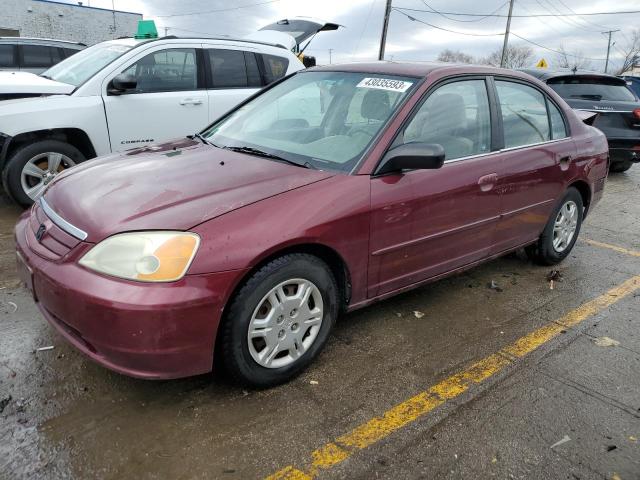 HONDA CIVIC LX 2002 with VIN 1HGES16592L028486 - Photo from auction