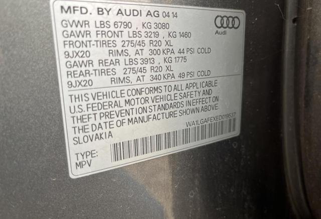 Photo 10 from auction – 2014 AUDI Q7 PREMIUM with VIN WA1LGAFEXED019537