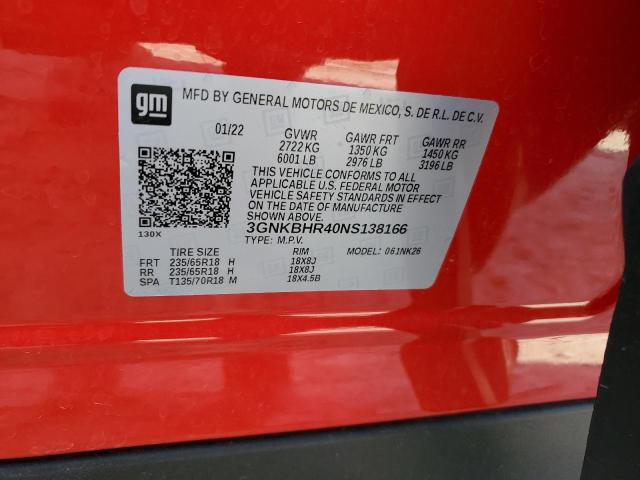 Photo 14 from auction – 2022 CHEVROLET BLAZER 2LT with VIN 3GNKBHR40NS138166