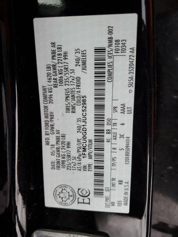 Photo 14 from auction – 2018 FORD ESCAPE SE with VIN 1FMCU0GD1JUC52985