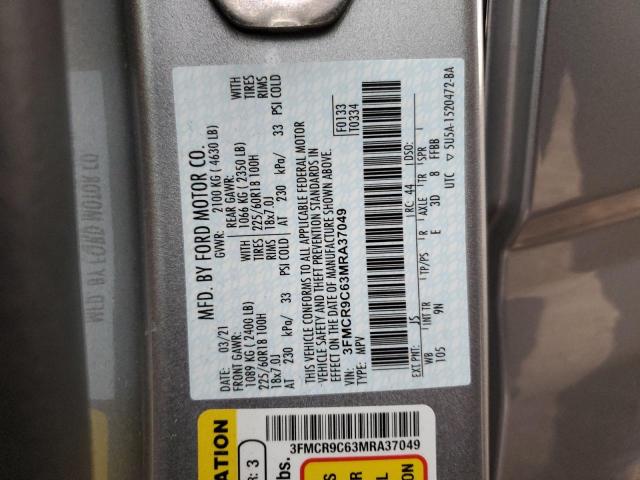 Photo 14 from auction – 2021 FORD BRONCO SPO with VIN 3FMCR9C63MRA37049
